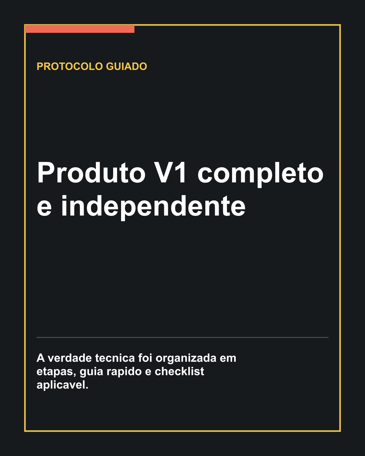 Capa do produto Produto V1 completo e independente